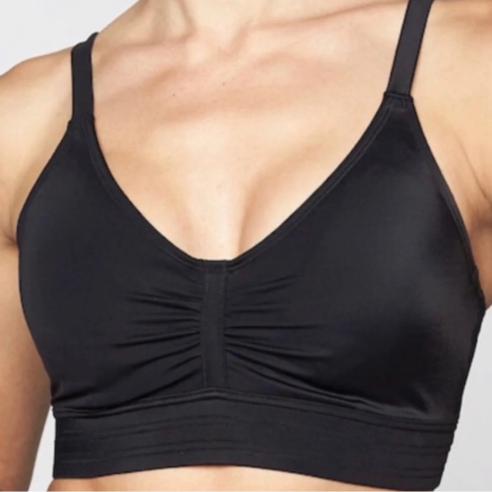 Athleta Stitched Band Bikini Top Black Size 32 B/C